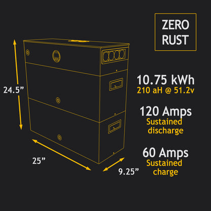 10.75kWh Expandable 51.2v LiFePo4 Battery