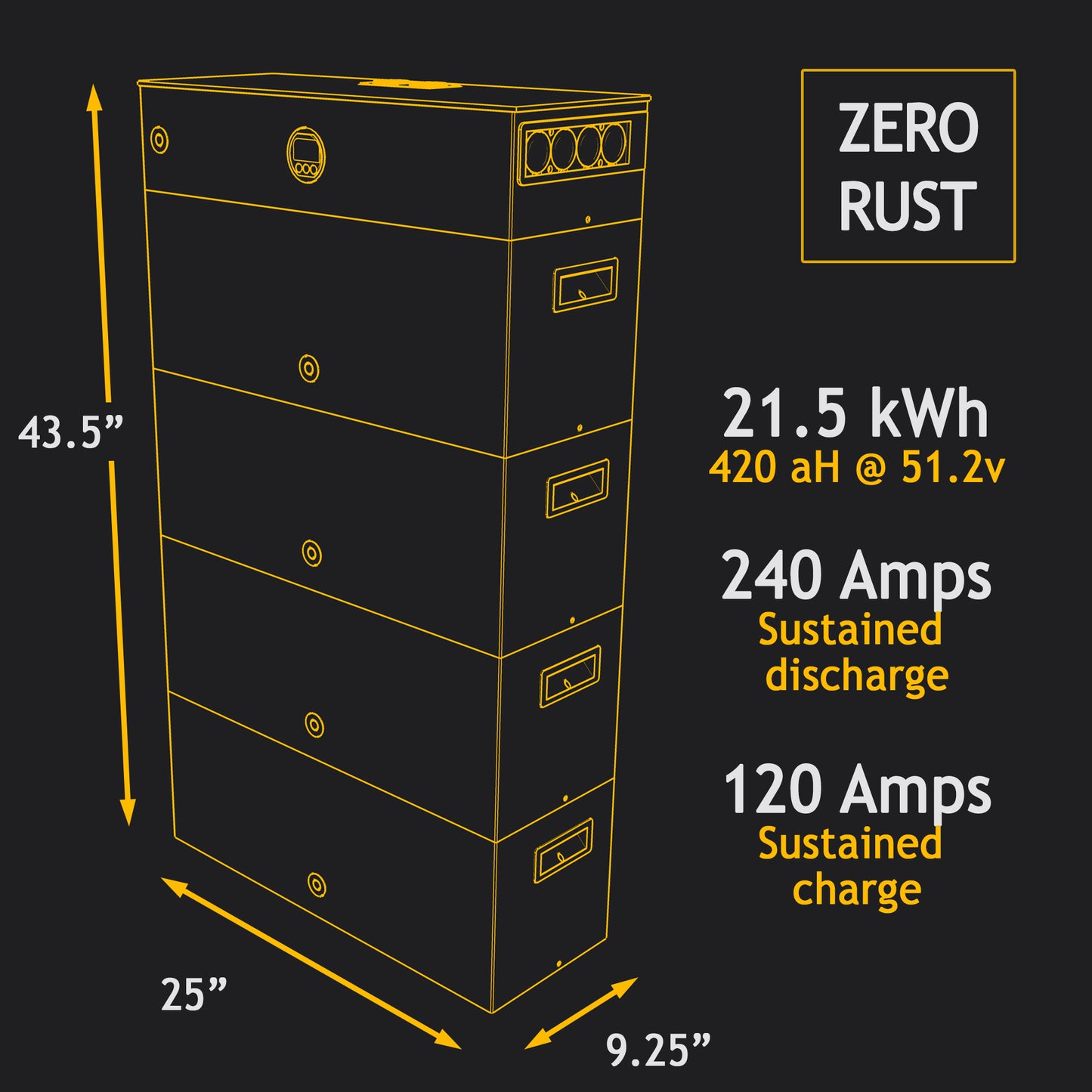 21.5kWh 51.2v LiFePo4 Battery